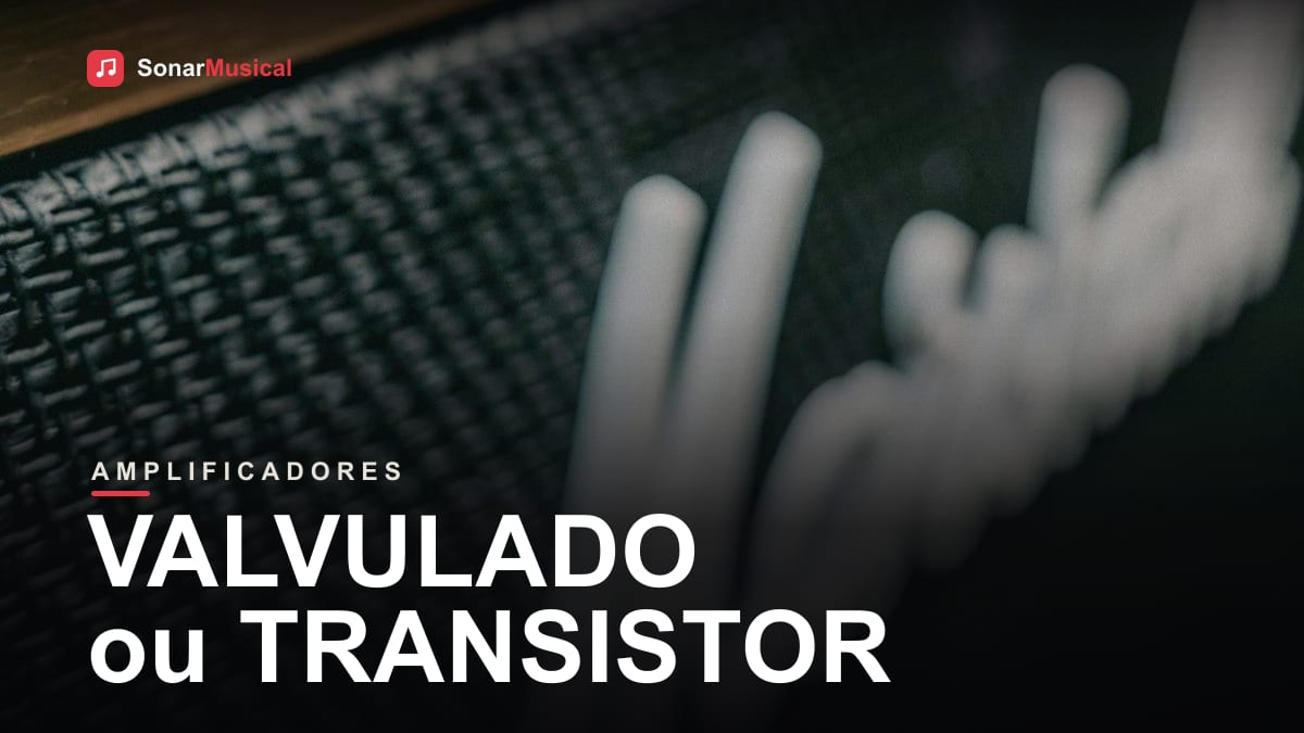 Close-up da frente de um amplificador de guitarra valvulado