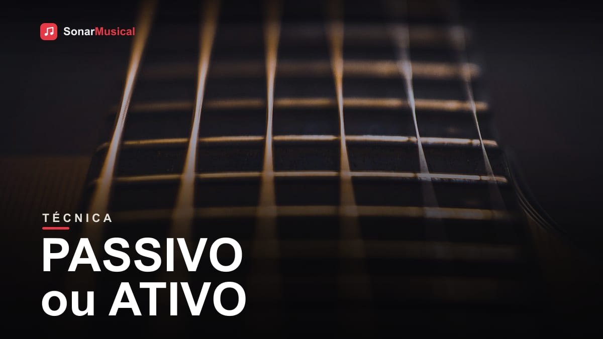 Close-up das captações de uma guitarra elétrica com foco nas bobinas