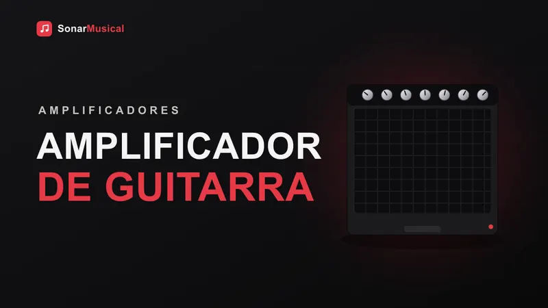 Amplificador de guitarra marrom e preto visto de perto