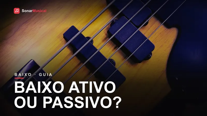 Ponte e captadores de um contrabaixo elétrico de cinco cordas