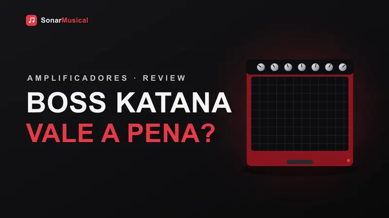 Amplificador de guitarra Boss Katana, capa do Sonar Musical