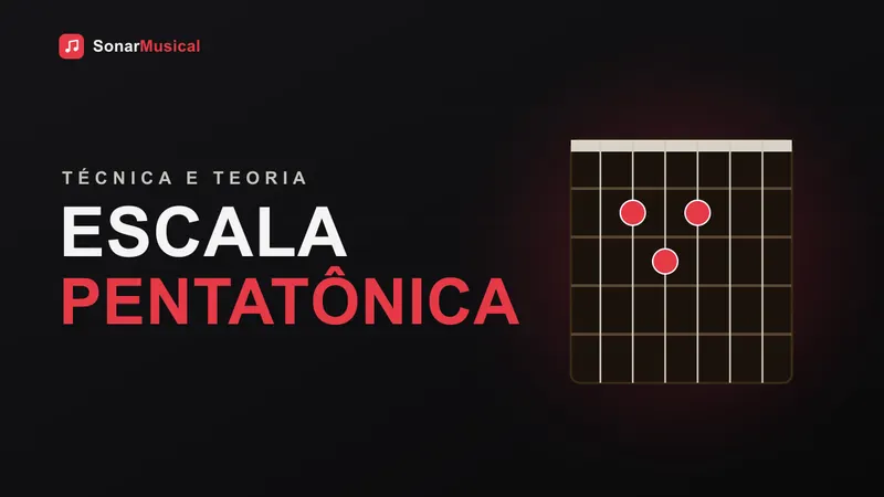 Guitarrista tocando um solo no braço da guitarra elétrica, dedos sobre as casas superiores