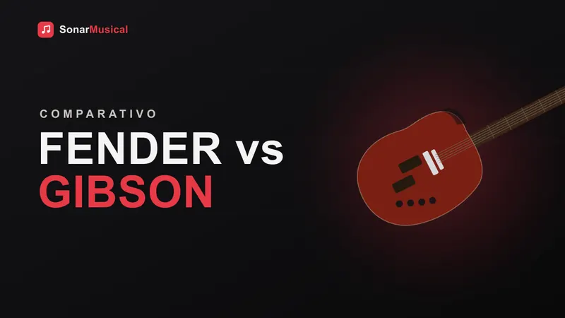 Guitarra elétrica Fender Stratocaster e Les Paul lado a lado