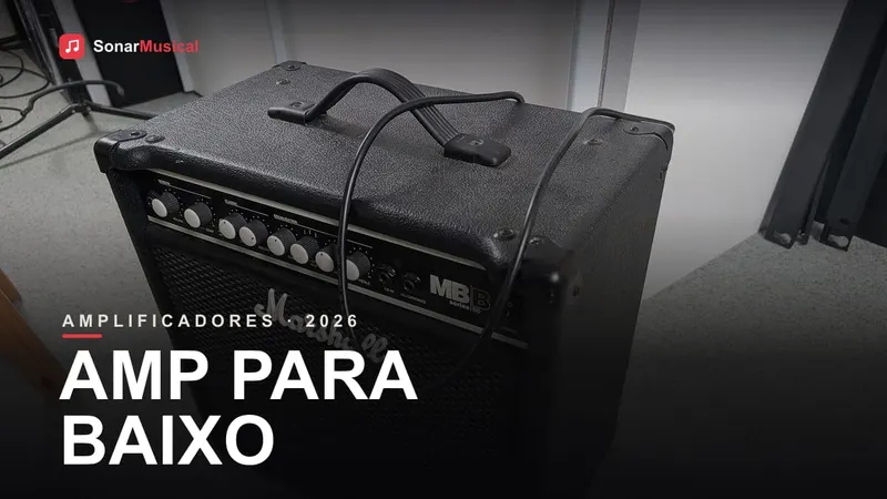Amplificador combo de contrabaixo com painel de controles