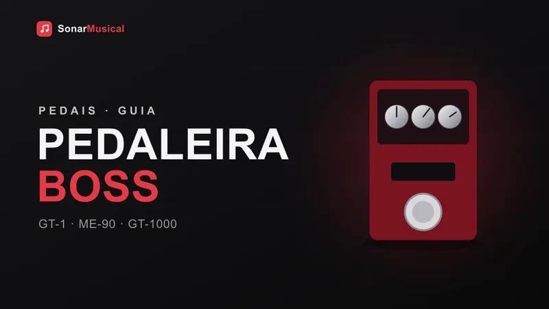 Pedaleira multiefeitos Boss para guitarra, capa do Sonar Musical