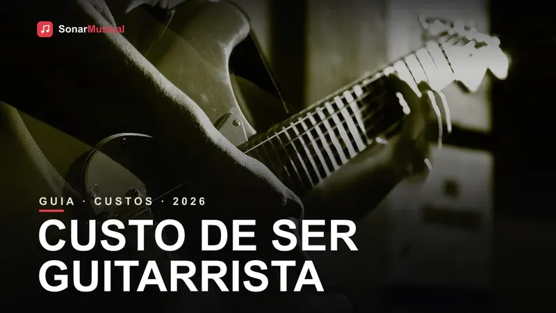 Custo De Ser Guitarrista, foto de uma guitarra elétrica, capa do Sonar Musical
