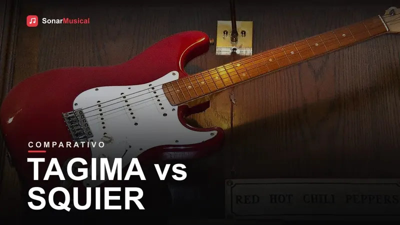 Tagima vs Squier, foto de uma guitarra elétrica, capa do Sonar Musical