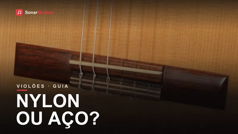 Cavalete de violão clássico com cordas de nylon