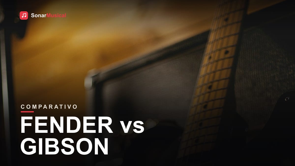 Guitarra elétrica Fender Stratocaster e Les Paul lado a lado