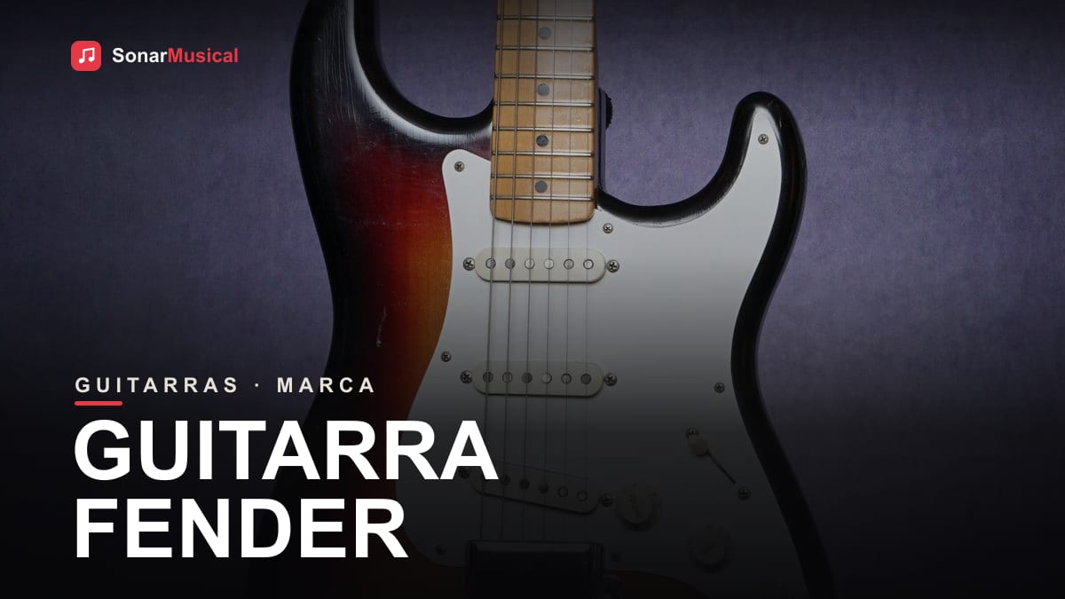 Corpo de uma Fender Stratocaster sunburst de 1958, com escudo branco e três captadores single coil