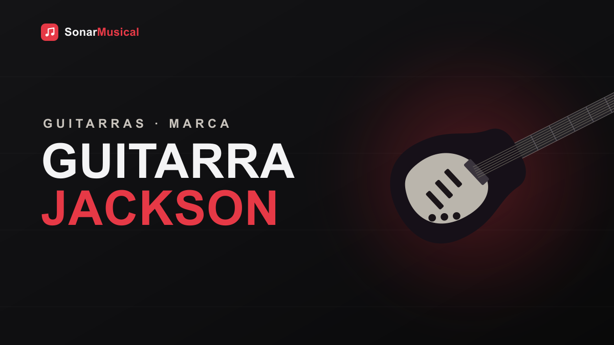 Guitarra Jackson pontuda estilo Dinky preta, capa do Sonar Musical
