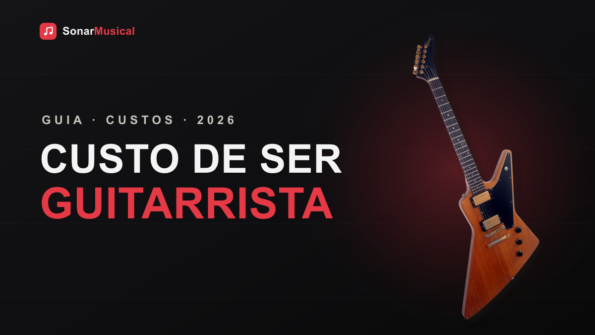 Custo De Ser Guitarrista — foto de uma guitarra elétrica, capa do Sonar Musical