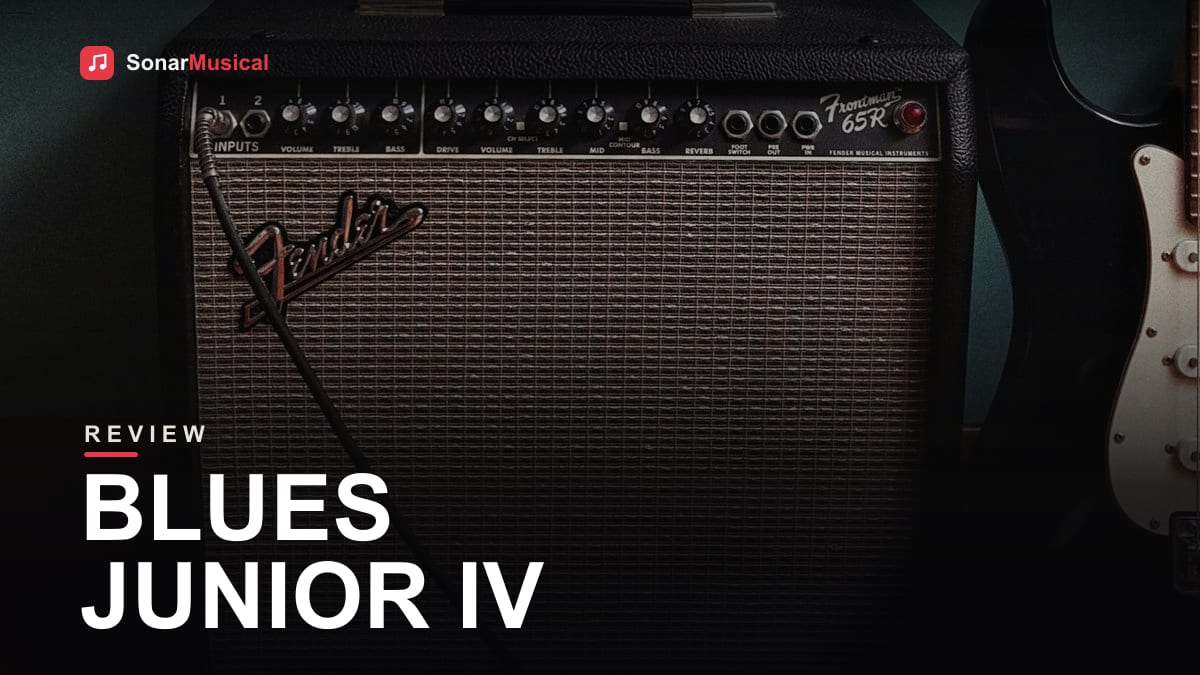 Amplificador valvulado Fender Blues Junior IV em estúdio de gravação