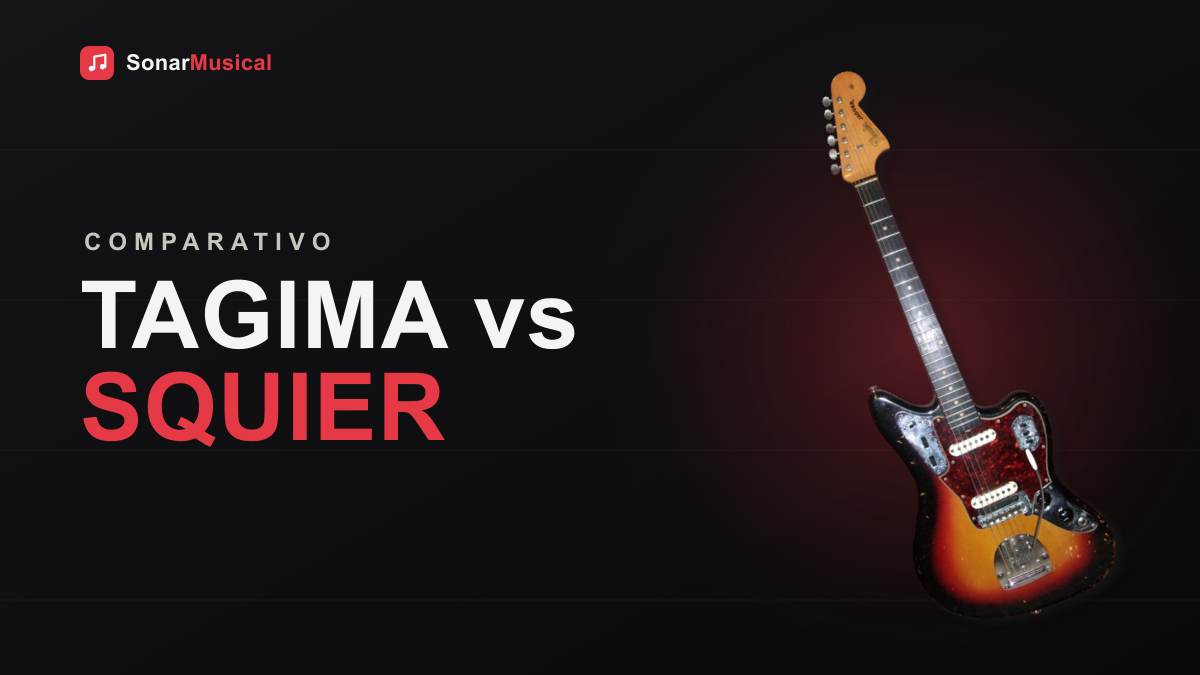 Tagima vs Squier — foto de uma guitarra elétrica, capa do Sonar Musical