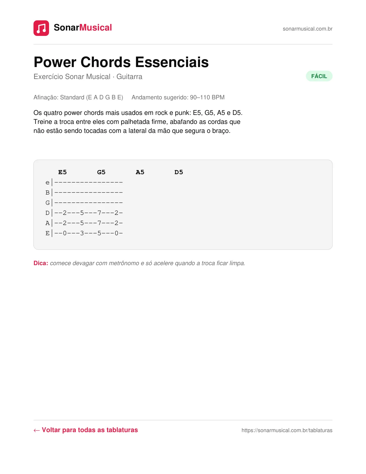 Prévia de Power Chords Essenciais